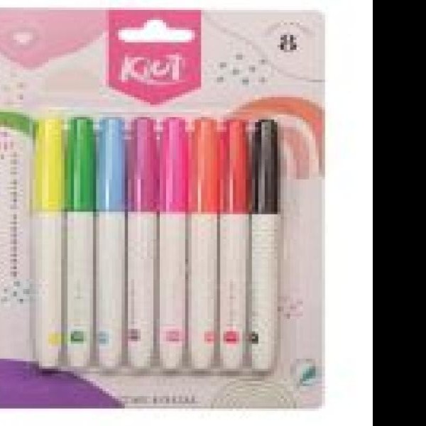 MARCADOR PERM. PUNTA FINA KIUT 554161 ESTUCHE C8 PZAS